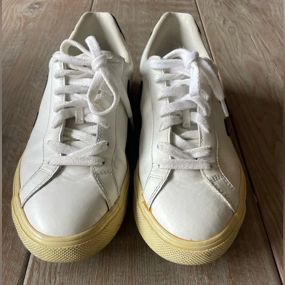 Veja White and Black Women's Sneakers - Picture 2 of 3